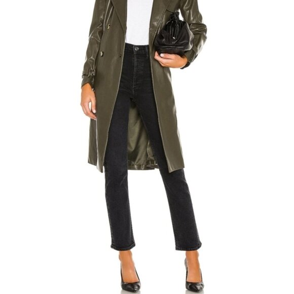 AGOLDE Riley Crop Jeans Panoramic Black Straight Leg 24 Aritzia - Picture 4 of 10